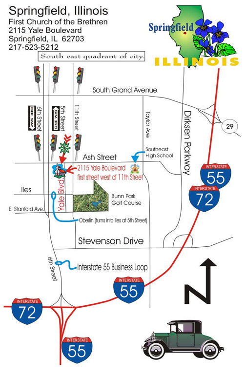 map of Springfield IL